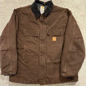 VTG Carhartt‎ Arctic Jacket Canvas Quilt Lined Mens 2XL Tall C26 DKB Dark Brown